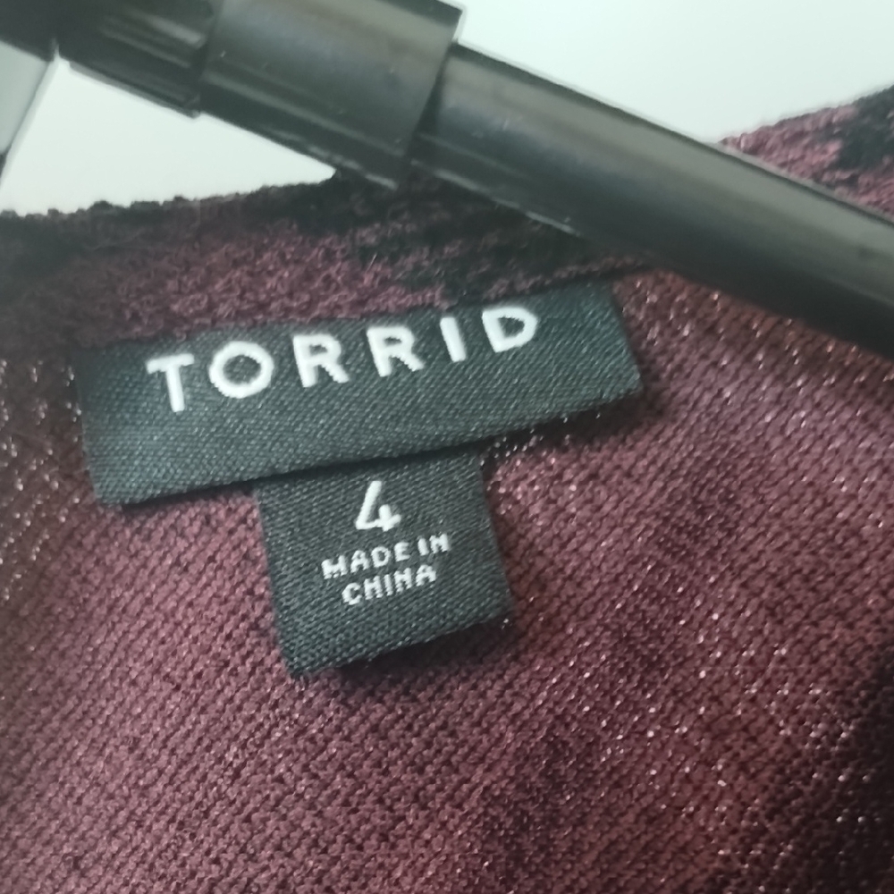 Torrid Burgundy and Black Plaid Mini Dress - Picture 3 of 3